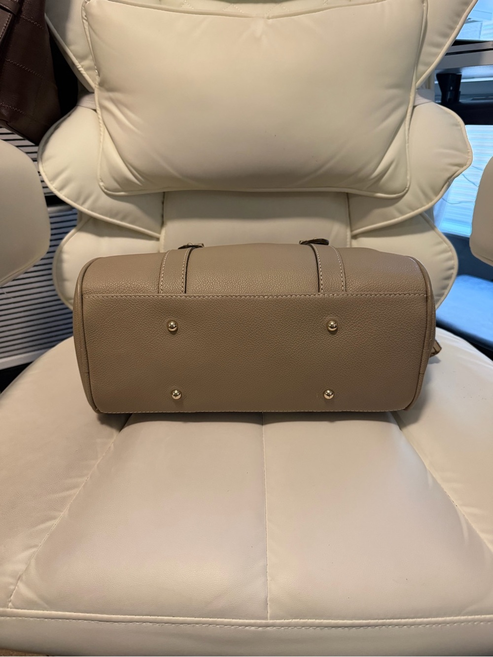 Dooney & Bourke Taupe Satchel 30 - Picture 4 of 5